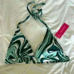 green triangle bikini top only